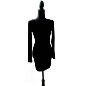 Windsor Mini Dress  Women's  Small Green luxe velvet Long Sleeve # 118